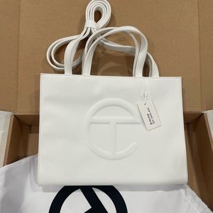 BRAND NEW medium white telfar bag